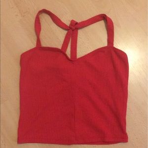 Red Pacsun Halter Crop Top